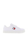 Tommy Jeans Womens Embossed Logo Platform Trainers, White