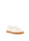 Tommy Jeans Womens The Greenwich Suede Platform Trainers, Beige