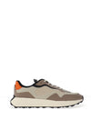 Tommy Jeans Mens Mix Material Trainer, Bleached Stone & Earth