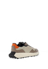 Tommy Jeans Mens Mix Material Trainer, Bleached Stone & Earth