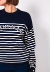 Tommy Jeans Striped Knit Jumper, Navy