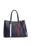 Tommy Hilfiger Signature Monogram Satchel, Space Blue