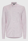 Tommy Hilfiger 1985 Flex Stripe Shirt, Classic Pink & Optic White
