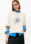 TOMMY HILFIGER TEXTURED GRAPHIC C-NK LS SWT
