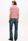 Tommy Hilfiger Stripe Polo T-Shirt, Pink