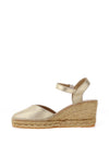 Toni Pons Bianca Metallic Leather Wedge Espadrille Sandals, Champagne