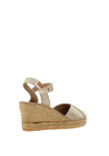 Toni Pons Bianca Metallic Leather Wedge Espadrille Sandals, Champagne