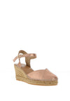 Toni Pons Bianca Metallic Leather Wedge Espadrille Sandals, Nude