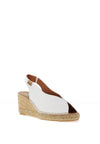 Toni Pons Laila Leather Peep Toe Sling Back Espadrille Sandals, White