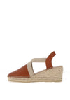 Toni Pons Tossa Leather Espadrille Low Wedge Sandals, Brown