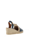 Toni Pons Tossa Leather Espadrille Low Wedge Sandals, Ocean