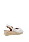 Toni Pons Bernia Leather Espadrille Low Wedge Sandals, White