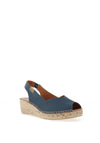 Toni Pons Bernia Leather Espadrille Low Wedge Sandals, Ocean