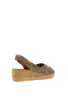 Toni Pons Bernia Leather Espadrille Wedge Sandals, Beige Zebra