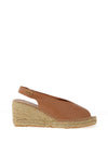Toni Pons Laila Leather Peep Toe Sling Back Espadrille Sandals, Tan