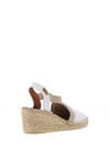 Toni Pons Tossa Leather Espadrille Low Wedge Sandals, White