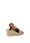 Toni Pons Tossa Leather Espadrille Low Wedge Sandals, Tan