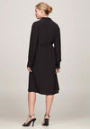 Tommy Hilfiger Tie Waist Midi Shirt Dress, Black