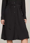 Tommy Hilfiger Tie Waist Midi Shirt Dress, Black
