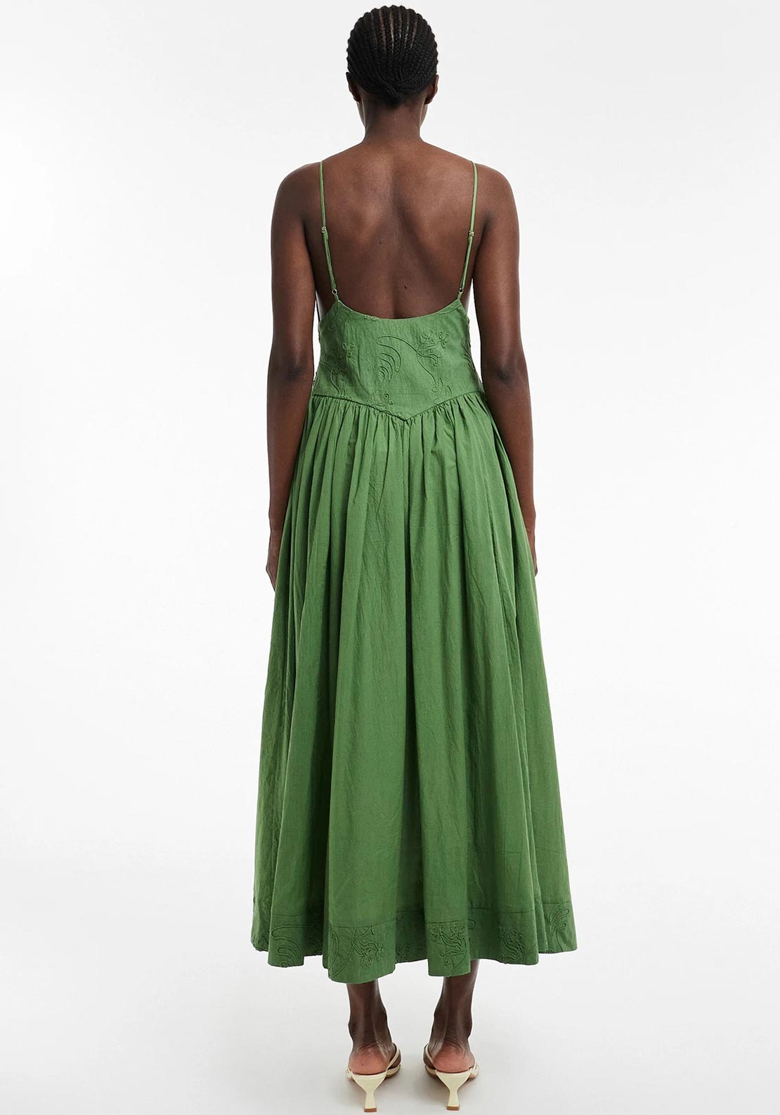 topshop emerald green dress Emerald green top shop midi slip dress