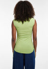 TOPSHOP Guri Ruched Side Vest Top, Green