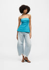 TOPSHOP Rosa Tailored Bandeau Top, Teal