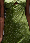TOPSHOP Twist Front Midi Dress, Green