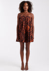 TOPSHOP Calla Bandeau Mini Dress, Brown