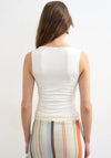 TOPSHOP My V Neck Ruched Vest Top, White