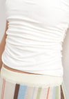 TOPSHOP My V Neck Ruched Vest Top, White