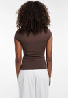 TOPSHOP Pernilla Fitted T-Shirt, Brown