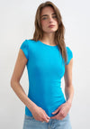 TOPSHOP Pernilla Fitted T-Shirt, Classic Blue