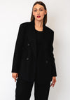 TOPSHOP Isabella Button Closure Blazer, Black