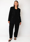 TOPSHOP Isabella Button Closure Blazer, Black
