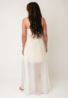 TOPSHOP Cali Layered Maxi Bandeau Dress, Buttercream