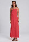 TOPSHOP Nana Back Cut-Out with Bead Detail Maxi Dress, Red