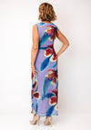 TOPSHOP Mary Floral Ruched Maxi Dress, Purple Multi