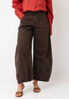 TOPSHOP Vea Barrell High Rise Jeans, Brown