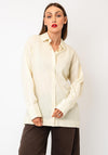 TOPSHOP Winnie Casual Button-Down Shirt, Yellow