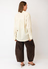 TOPSHOP Winnie Casual Button-Down Shirt, Yellow