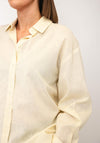 TOPSHOP Winnie Casual Button-Down Shirt, Yellow