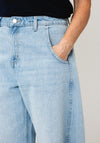 TOPSHOP Joa Denim Barrel Leg Jorts, Light Blue
