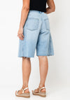 TOPSHOP Joa Denim Barrel Leg Jorts, Light Blue