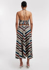 TOPSHOP Striped Elasticated Skirt, Cream Multi