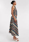 TOPSHOP Striped Elasticated Skirt, Cream Multi