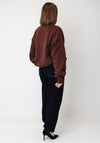 TOPSHOP Bia Bubble Hem Sweatshirt, Wine