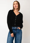 TOPSHOP Compact V Neck Cardigan, Black