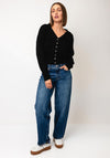 TOPSHOP Compact V Neck Cardigan, Black