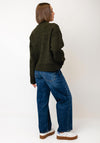 TOPSHOP Sally Knit Round Neck Jumper, Khaki