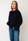 TOPSHOP Sally Knit Round Neck Jumper, Navy